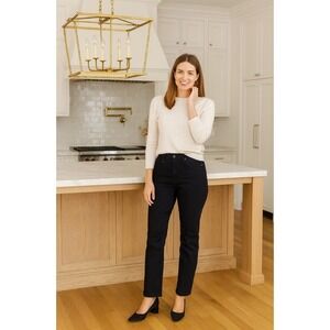 Dark Wash Denim Jeans Straight Leg Classic Style Casual Everyday